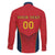 Custom Spain Rugby Family Matching Long Sleeve Bodycon Dress and Hawaiian Shirt Los Leones Lion Mascot