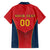 Custom Spain Rugby Family Matching Off Shoulder Maxi Dress and Hawaiian Shirt Los Leones Lion Mascot