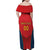 Custom Spain Rugby Family Matching Off Shoulder Maxi Dress and Hawaiian Shirt Los Leones Lion Mascot