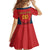 Custom Spain Rugby Kid Short Sleeve Dress Los Leones Lion Mascot - Wonder Print Shop