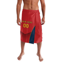 Custom Spain Rugby Lavalava Los Leones Lion Mascot - Wonder Print Shop