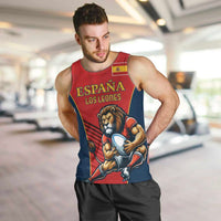 Custom Spain Rugby Men Tank Top Los Leones Lion Mascot - Wonder Print Shop
