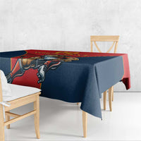 Custom Spain Rugby Tablecloth Los Leones Lion Mascot - Wonder Print Shop