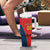 Custom Spain Rugby Tumbler With Handle Los Leones Lion Mascot - Wonder Print Shop