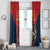 Custom Spain Rugby Window Curtain Los Leones Lion Mascot - Wonder Print Shop
