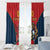 Custom Spain Rugby Window Curtain Los Leones Lion Mascot - Wonder Print Shop