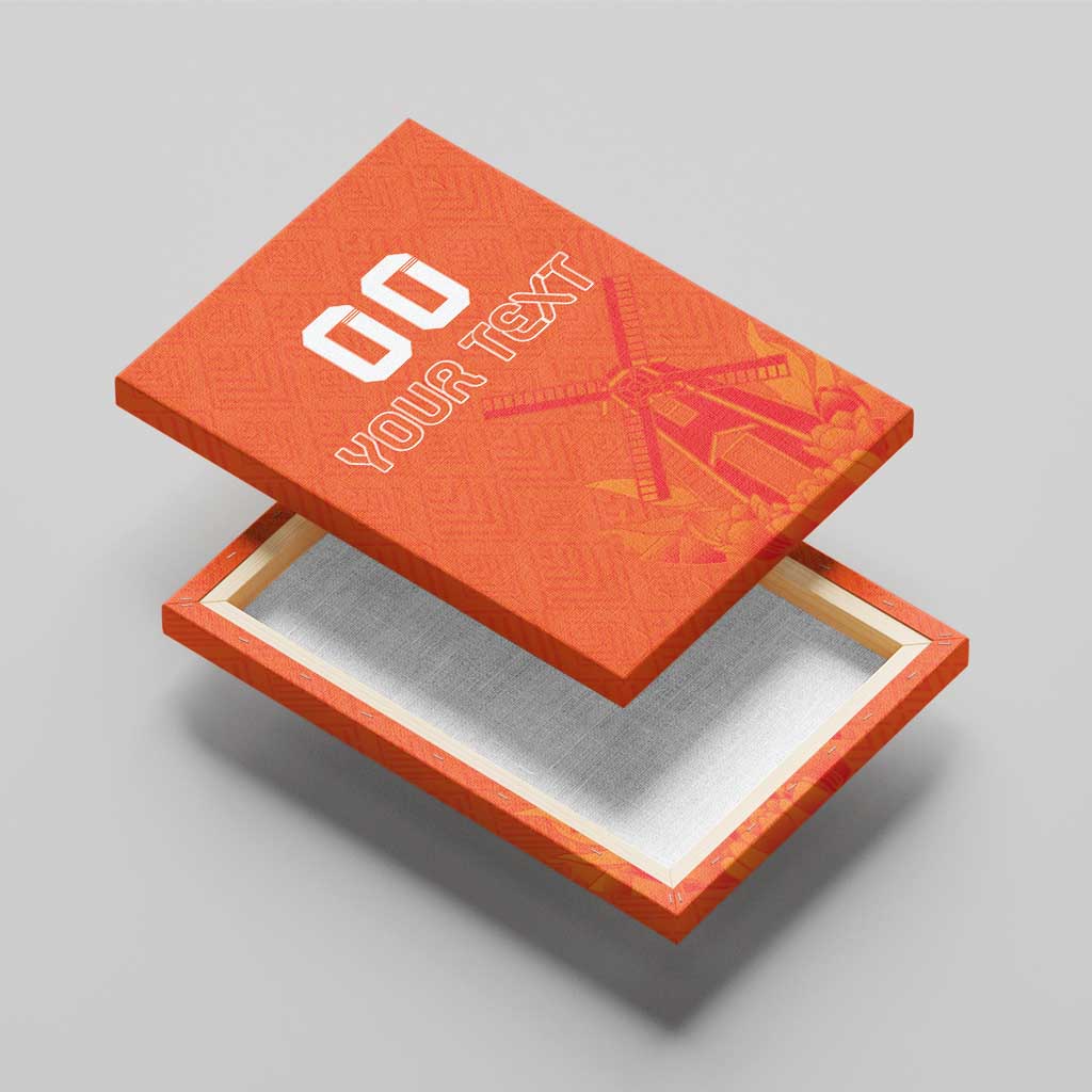 Custom Netherlands Rugby Canvas Wall Art Windmill and Tulips With Jersey Pattern LT18