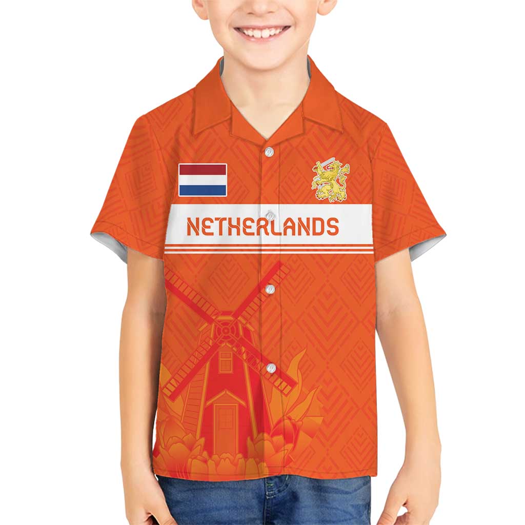 Custom Netherlands Rugby Family Matching Long Sleeve Bodycon Dress and Hawaiian Shirt Windmill and Tulips With Jersey Pattern