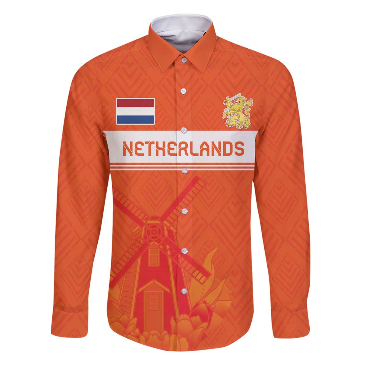 Custom Netherlands Rugby Family Matching Off The Shoulder Long Sleeve Dress and Hawaiian Shirt Windmill and Tulips With Jersey Pattern