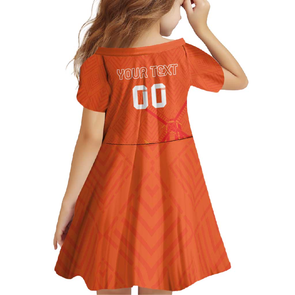 Custom Netherlands Rugby Family Matching Short Sleeve Bodycon Dress and Hawaiian Shirt Windmill and Tulips With Jersey Pattern - Wonder Print Shop