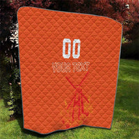 Custom Netherlands Rugby Quilt Windmill and Tulips With Jersey Pattern - Wonder Print Shop