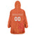 Custom Netherlands Rugby Wearable Blanket Hoodie Windmill and Tulips With Jersey Pattern - Wonder Print Shop