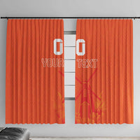 Custom Netherlands Rugby Window Curtain Windmill and Tulips With Jersey Pattern - Wonder Print Shop