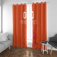 Custom Netherlands Rugby Window Curtain Windmill and Tulips With Jersey Pattern - Wonder Print Shop
