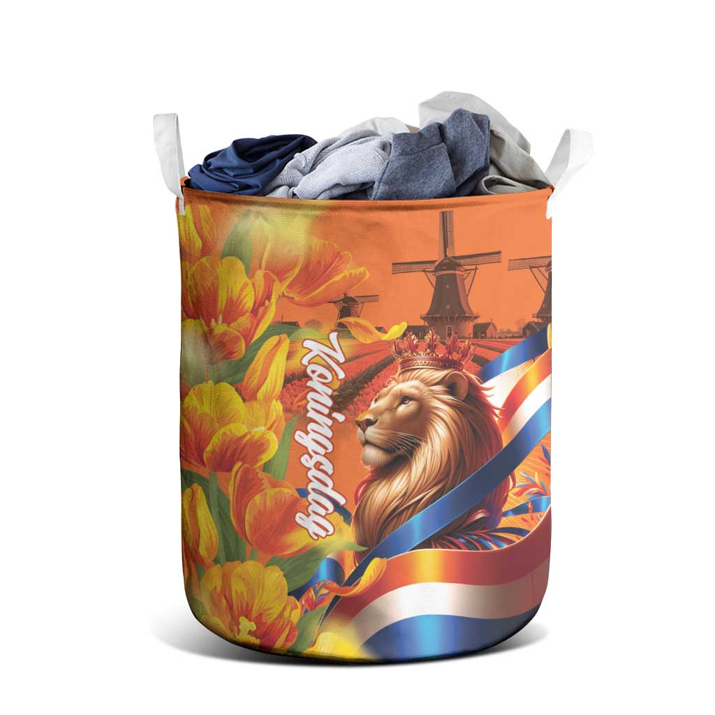 Netherlands Koningsdag Laundry Basket Dutch Lion of Royal Pride