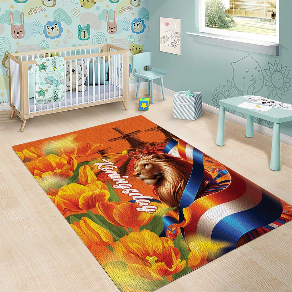 Netherlands Koningsdag Area Rug Dutch Lion of Royal Pride