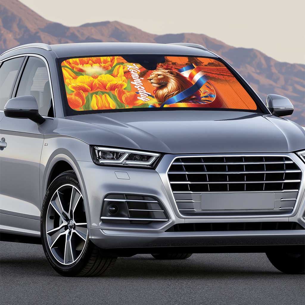 Netherlands Koningsdag Auto Sun Shade Dutch Lion of Royal Pride