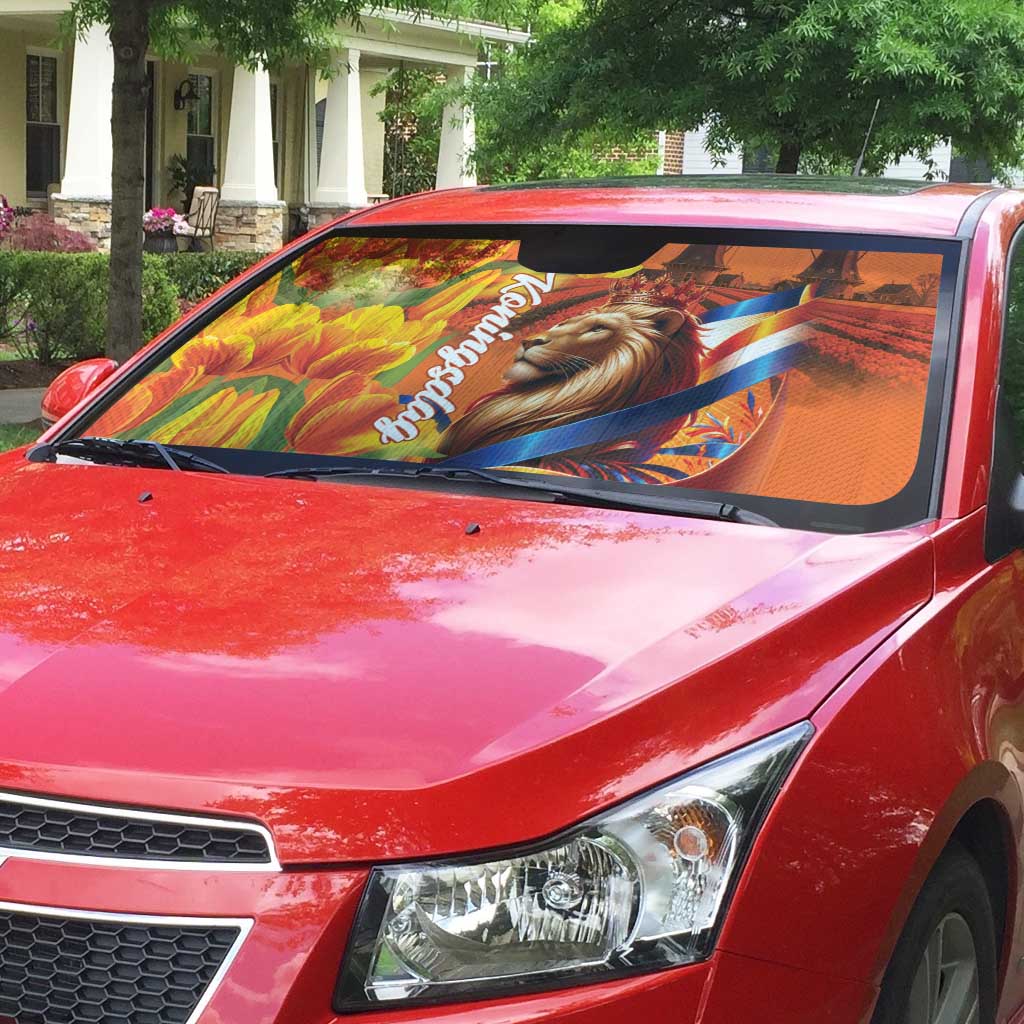 Netherlands Koningsdag Auto Sun Shade Dutch Lion of Royal Pride