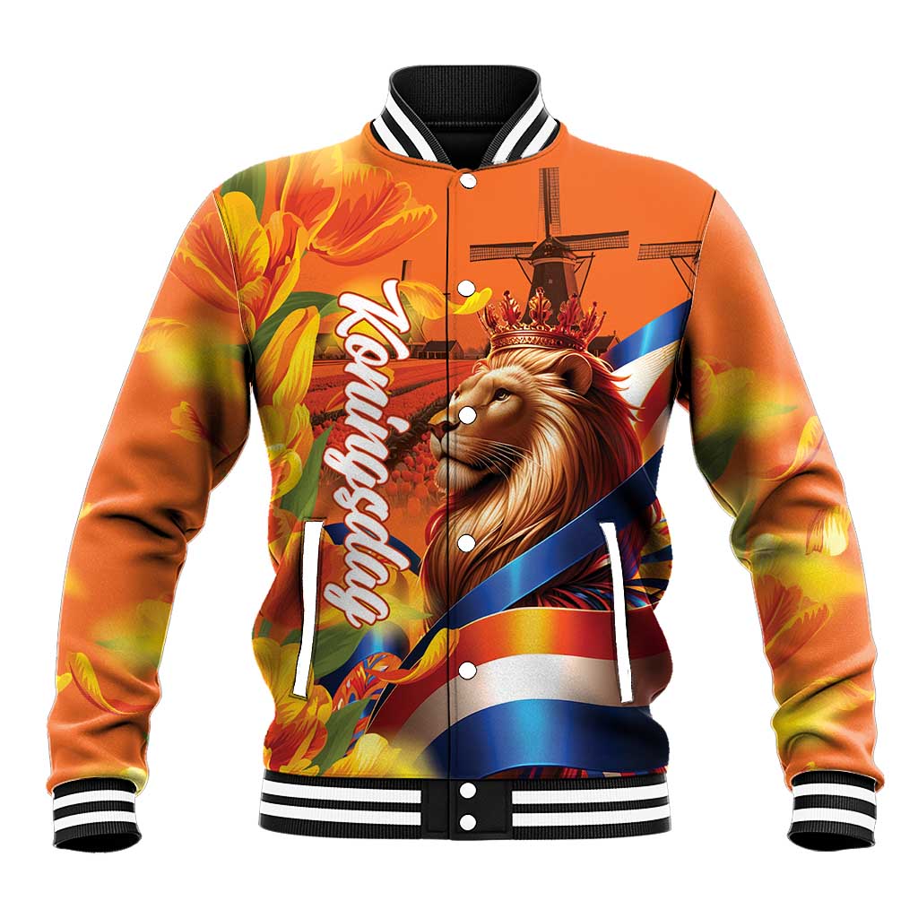 Netherlands Koningsdag Baseball Jacket Dutch Lion of Royal Pride
