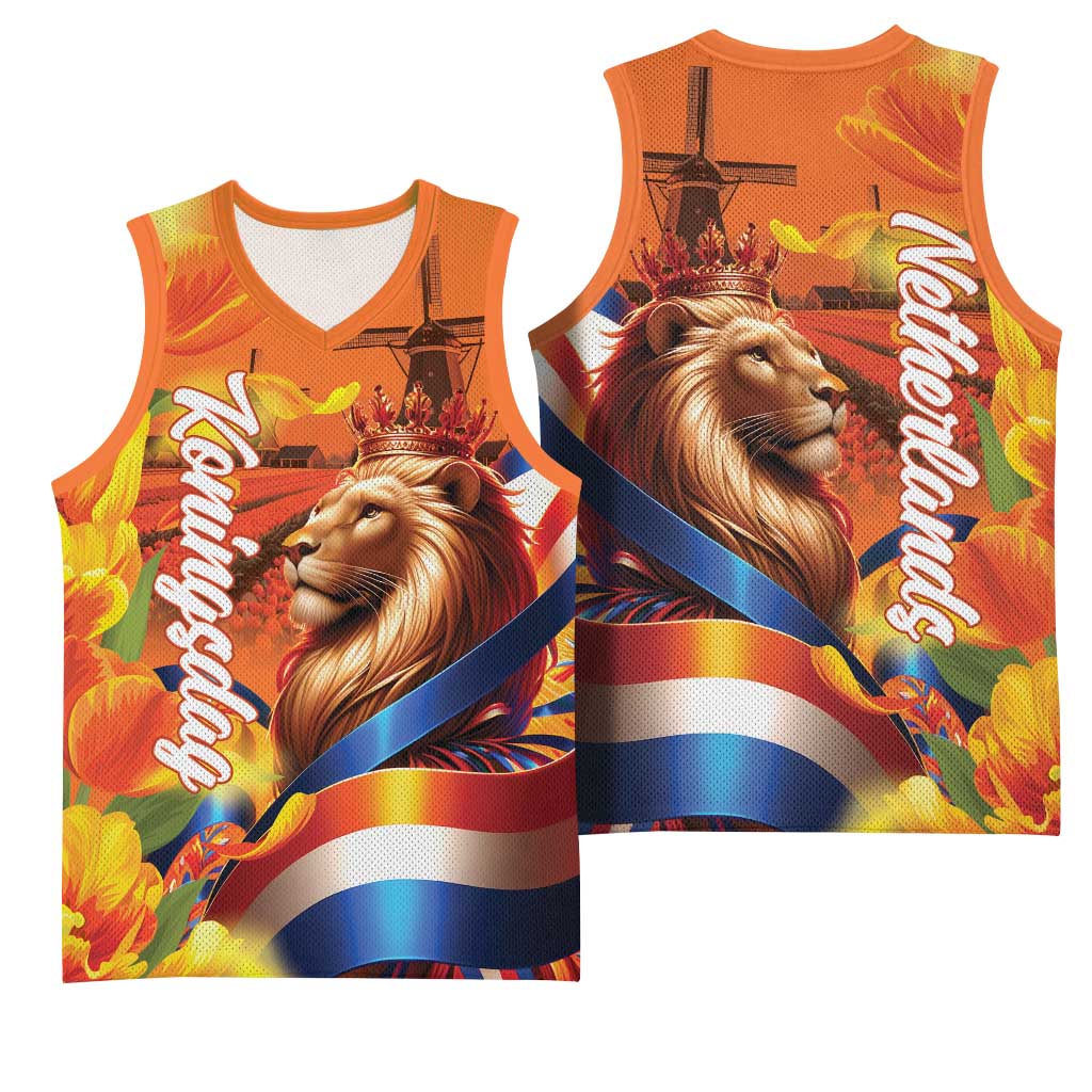 Netherlands Koningsdag Basketball Jersey Dutch Lion of Royal Pride
