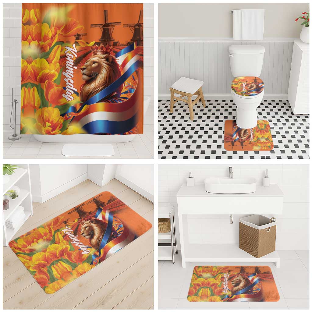 Netherlands Koningsdag Bathroom Set Dutch Lion of Royal Pride