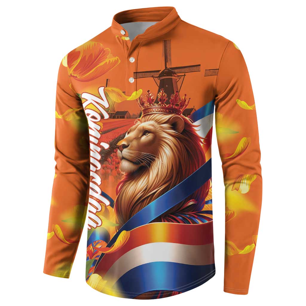 Netherlands Koningsdag Button Sweatshirt Dutch Lion of Royal Pride