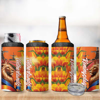 Netherlands Koningsdag 4 in 1 Can Cooler Tumbler Dutch Lion of Royal Pride