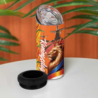 Netherlands Koningsdag 4 in 1 Can Cooler Tumbler Dutch Lion of Royal Pride