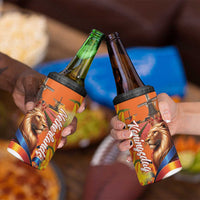 Netherlands Koningsdag 4 in 1 Can Cooler Tumbler Dutch Lion of Royal Pride