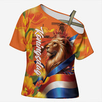 Netherlands Koningsdag Cross Shoulder Shirt Dutch Lion of Royal Pride