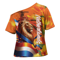 Netherlands Koningsdag Cross Shoulder Shirt Dutch Lion of Royal Pride