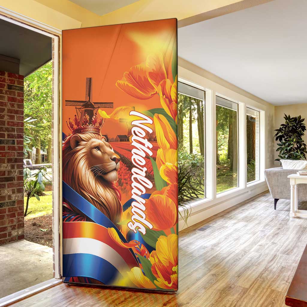 Netherlands Koningsdag Door Cover Dutch Lion of Royal Pride