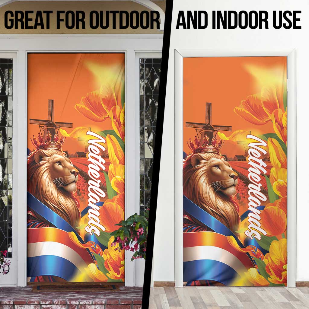 Netherlands Koningsdag Door Cover Dutch Lion of Royal Pride