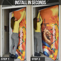 Netherlands Koningsdag Door Cover Dutch Lion of Royal Pride