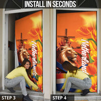 Netherlands Koningsdag Door Cover Dutch Lion of Royal Pride