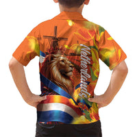 Netherlands Koningsdag Kid Hawaiian Shirt Dutch Lion of Royal Pride