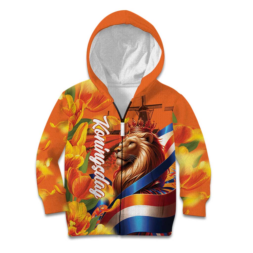 Netherlands Koningsdag Kid Hoodie Dutch Lion of Royal Pride
