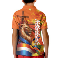 Netherlands Koningsdag Kid Polo Shirt Dutch Lion of Royal Pride