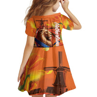 Netherlands Koningsdag Kid Short Sleeve Dress Dutch Lion of Royal Pride