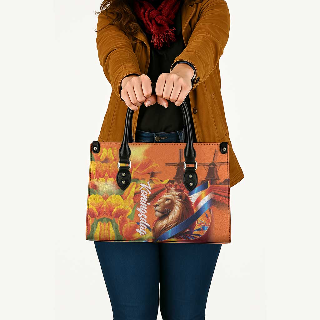 Netherlands Koningsdag Leather Bag Dutch Lion of Royal Pride