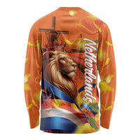 Netherlands Koningsdag Long Sleeve Shirt Dutch Lion of Royal Pride