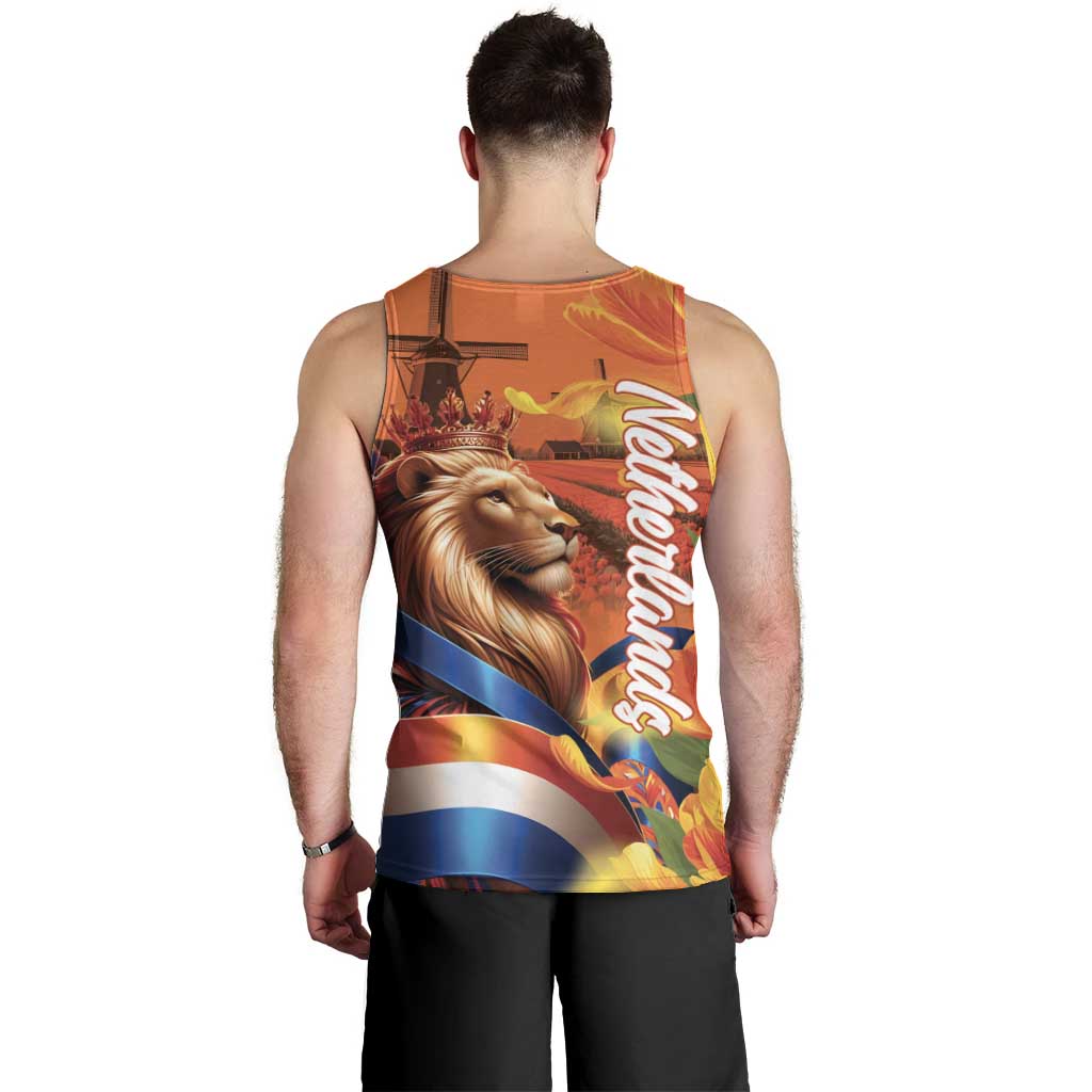 Netherlands Koningsdag Men Tank Top Dutch Lion of Royal Pride