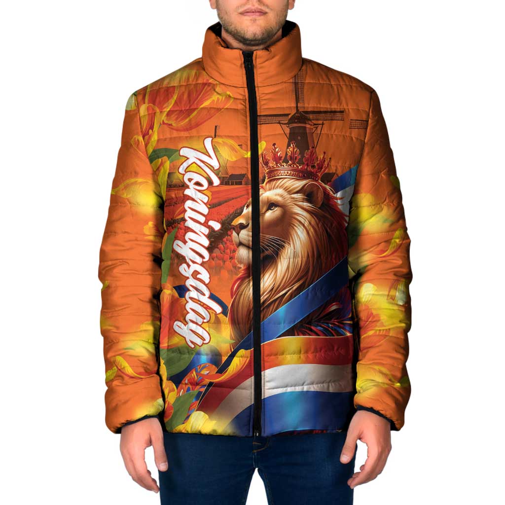 Netherlands Koningsdag Padded Jacket Dutch Lion of Royal Pride