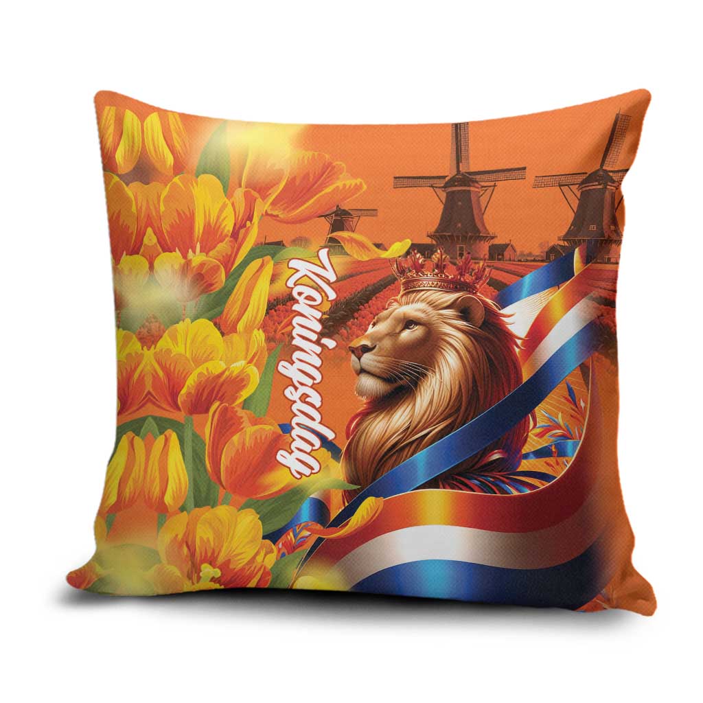 Netherlands Koningsdag Pillow Cover Dutch Lion of Royal Pride