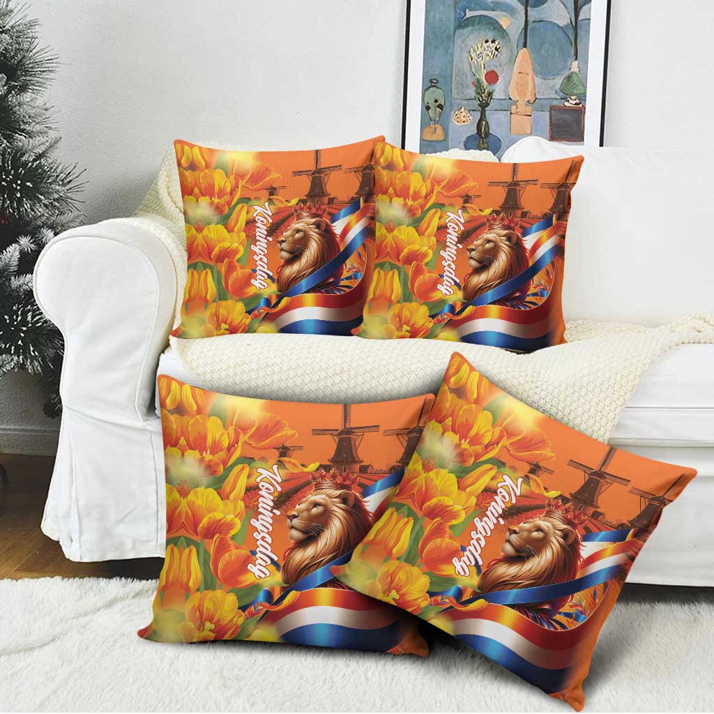 Netherlands Koningsdag Pillow Cover Dutch Lion of Royal Pride