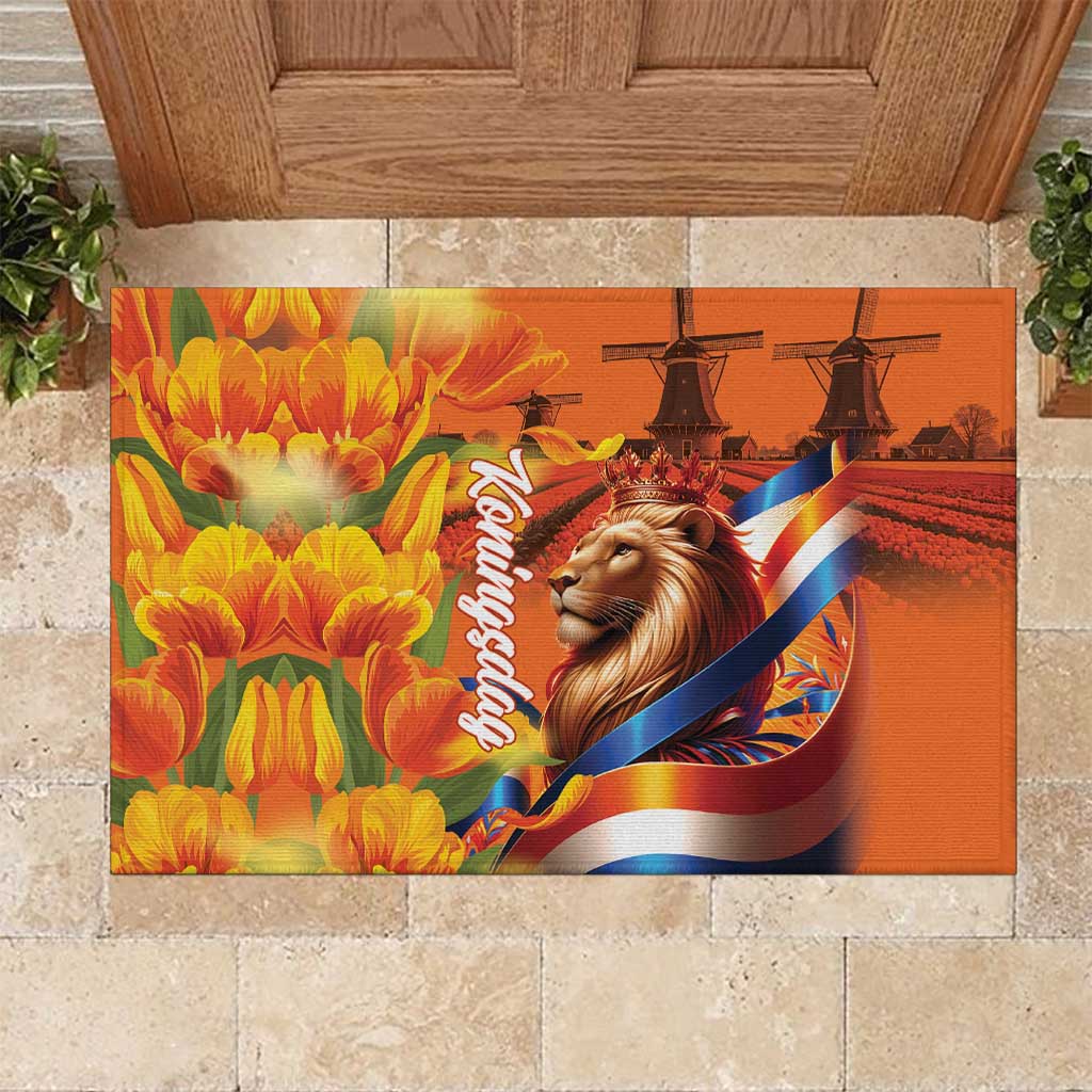 Netherlands Koningsdag Rubber Doormat Dutch Lion of Royal Pride