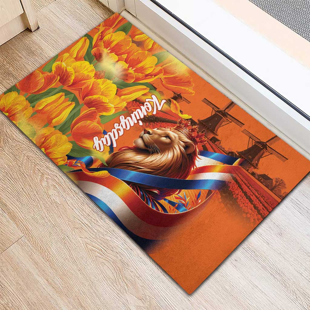 Netherlands Koningsdag Rubber Doormat Dutch Lion of Royal Pride