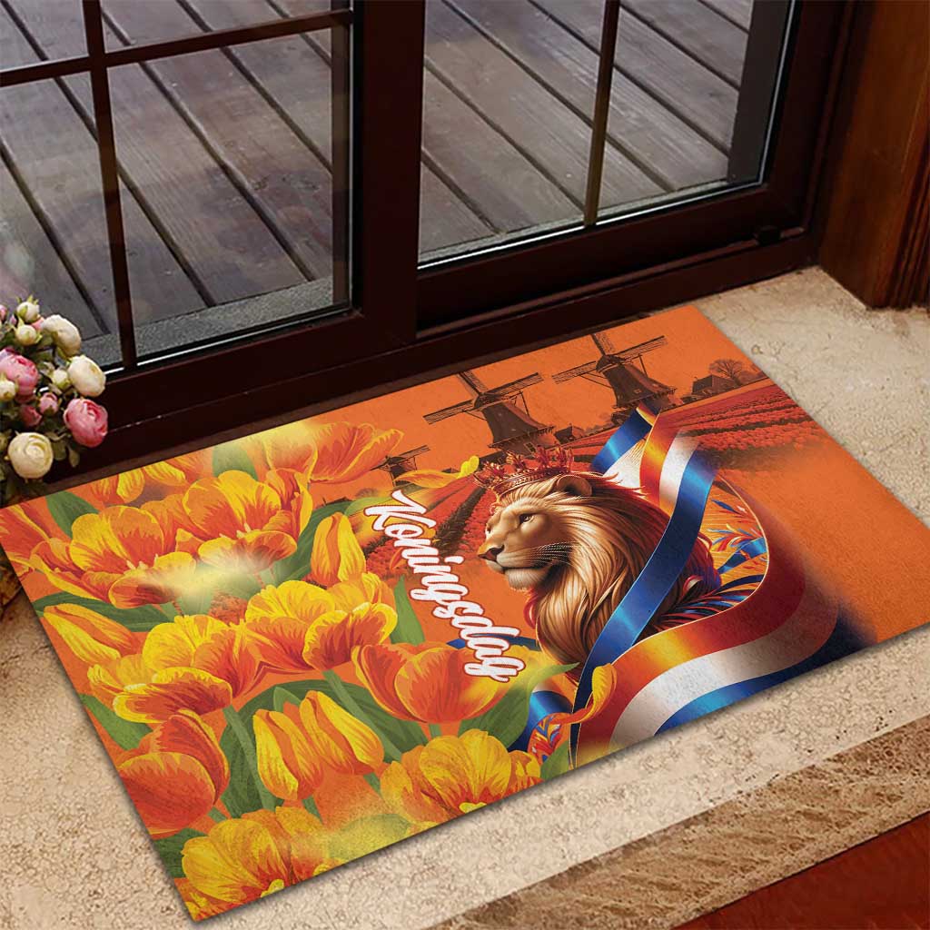 Netherlands Koningsdag Rubber Doormat Dutch Lion of Royal Pride