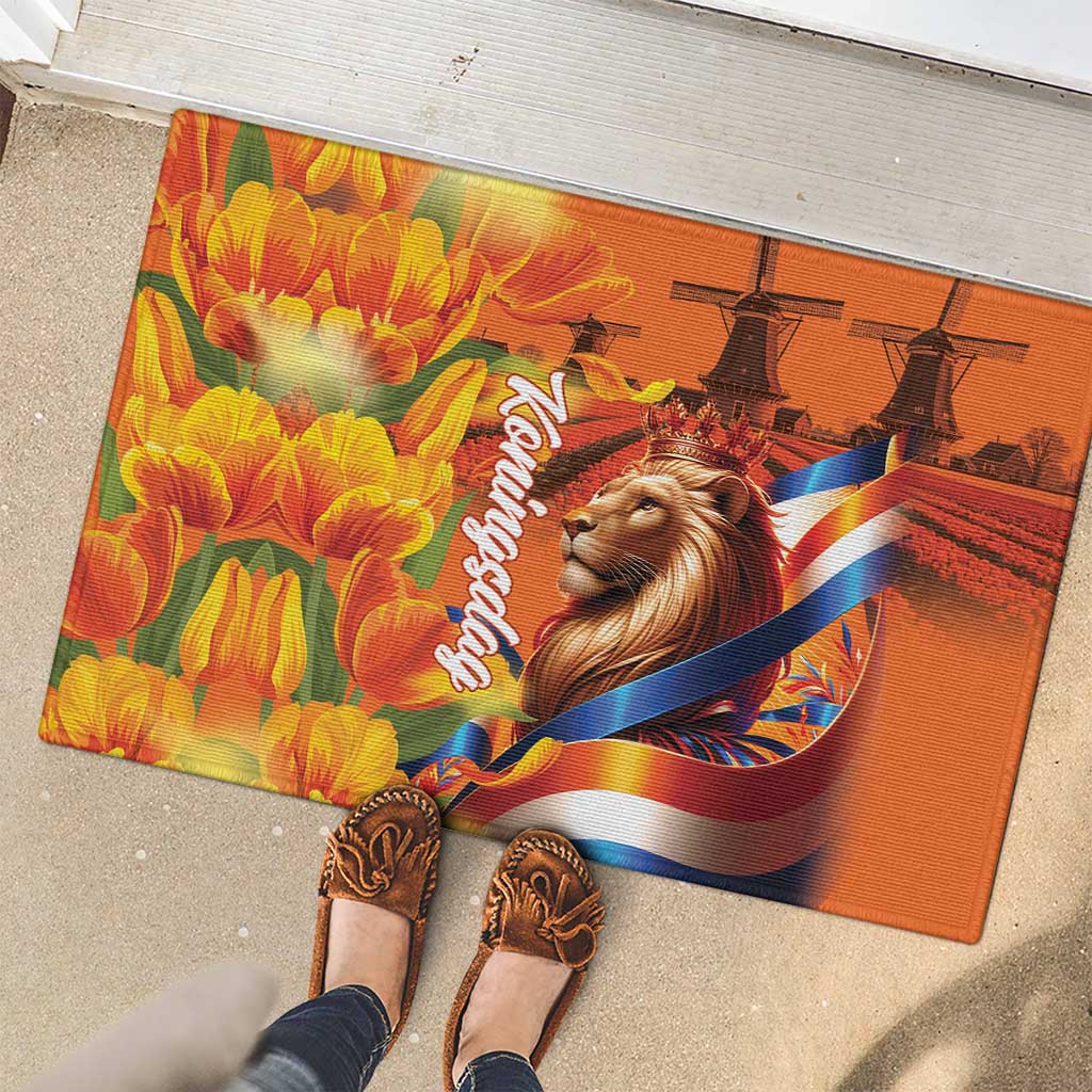 Netherlands Koningsdag Rubber Doormat Dutch Lion of Royal Pride