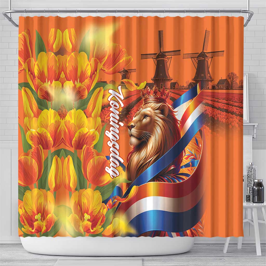 Netherlands Koningsdag Shower Curtain Dutch Lion of Royal Pride
